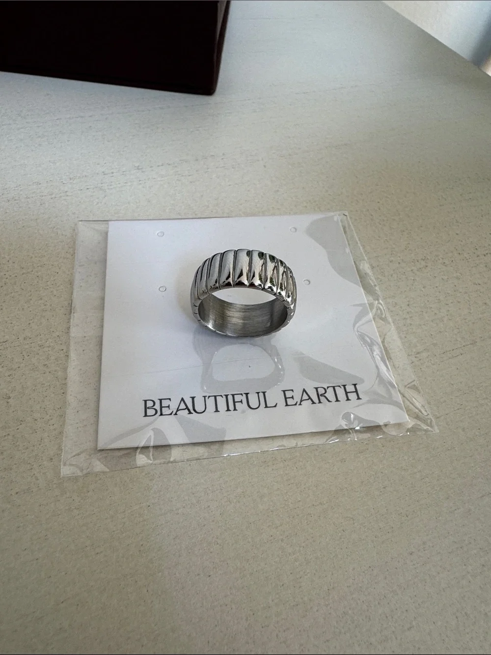 Beautiful Earth / Chunky Calira Silver Ring